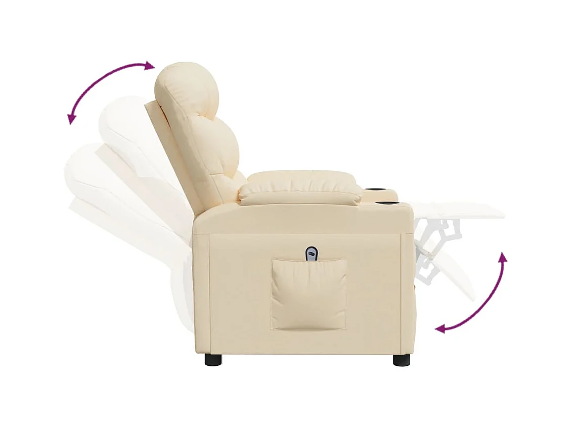 Sillón de relax | Silla | Sillón reclinable eléctrico de tela crema SHL6124