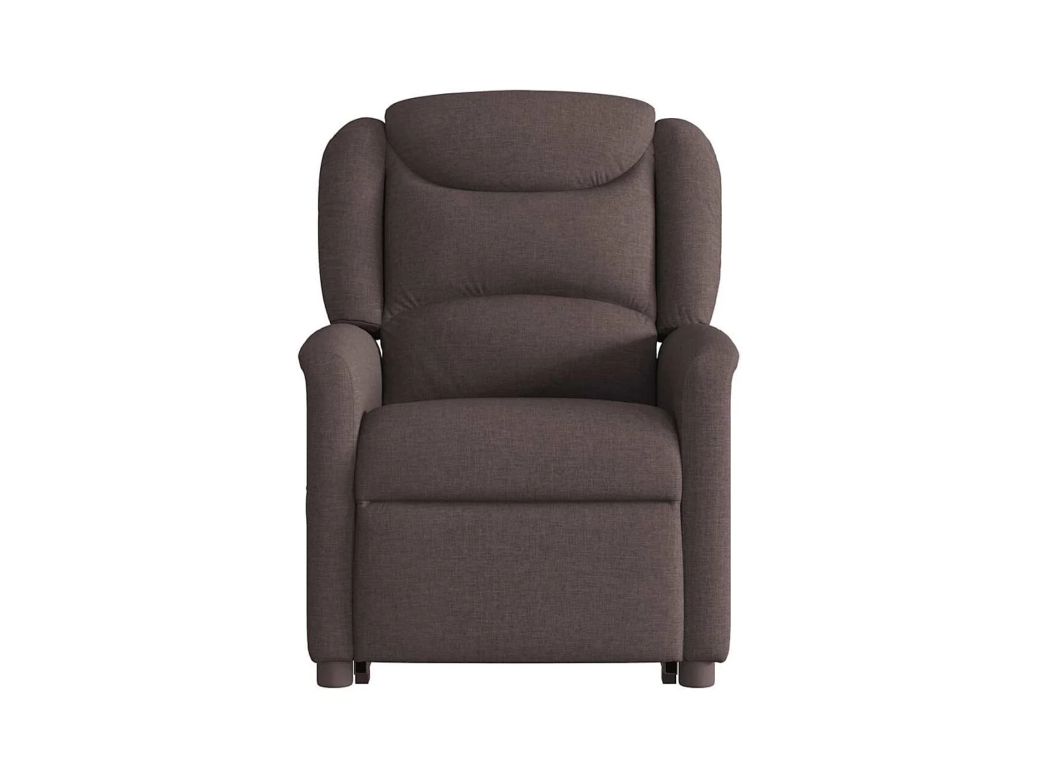 Poltrona Confortável | Poltrona reclinável elevatória elétrica tecido castanho-escuro SHL498294