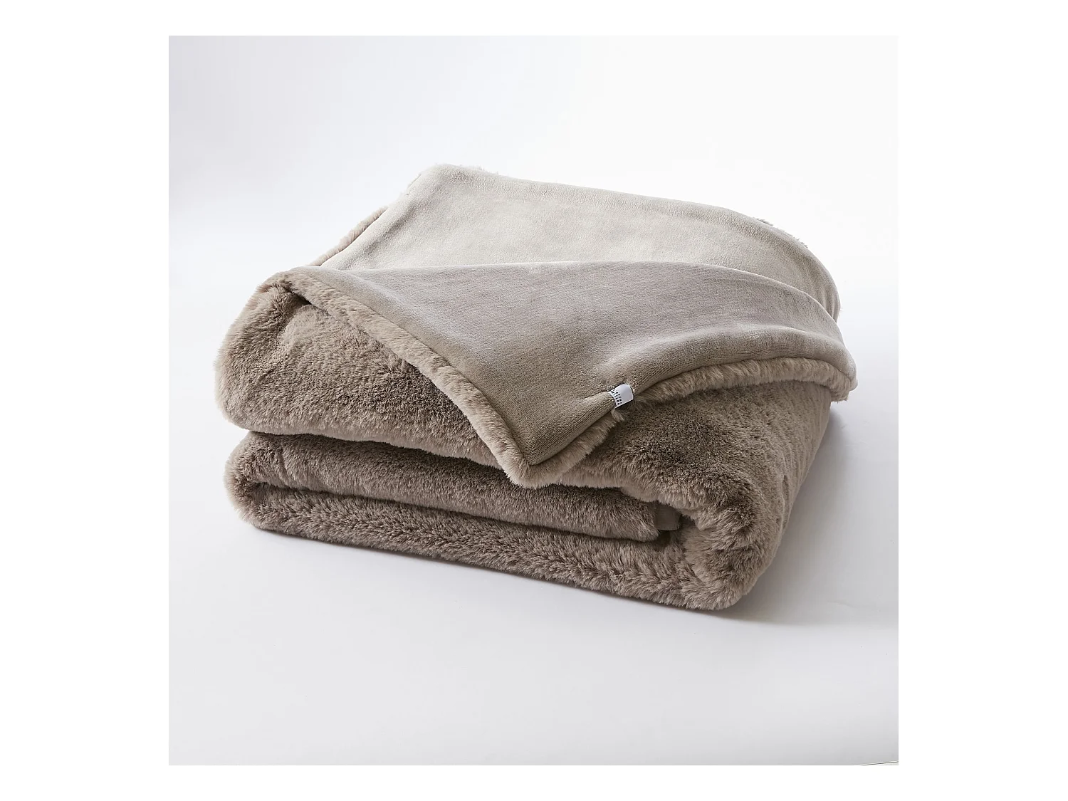 Plaid fourrure chaud taupe 140x200 Odin