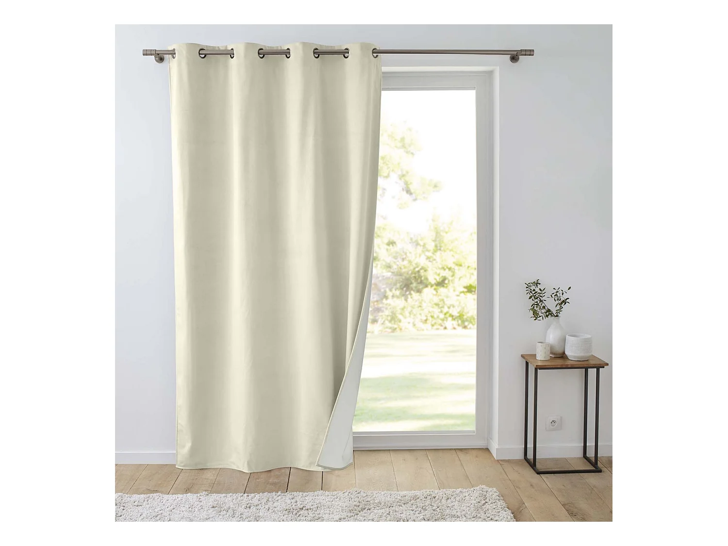 Rideau isolant thermique velours naturel 140x260 Polarchic