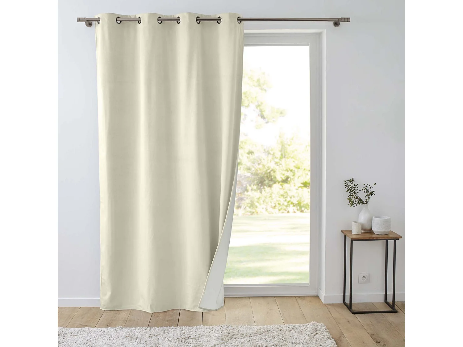 Rideau isolant thermique velours naturel 140x260 Polarchic