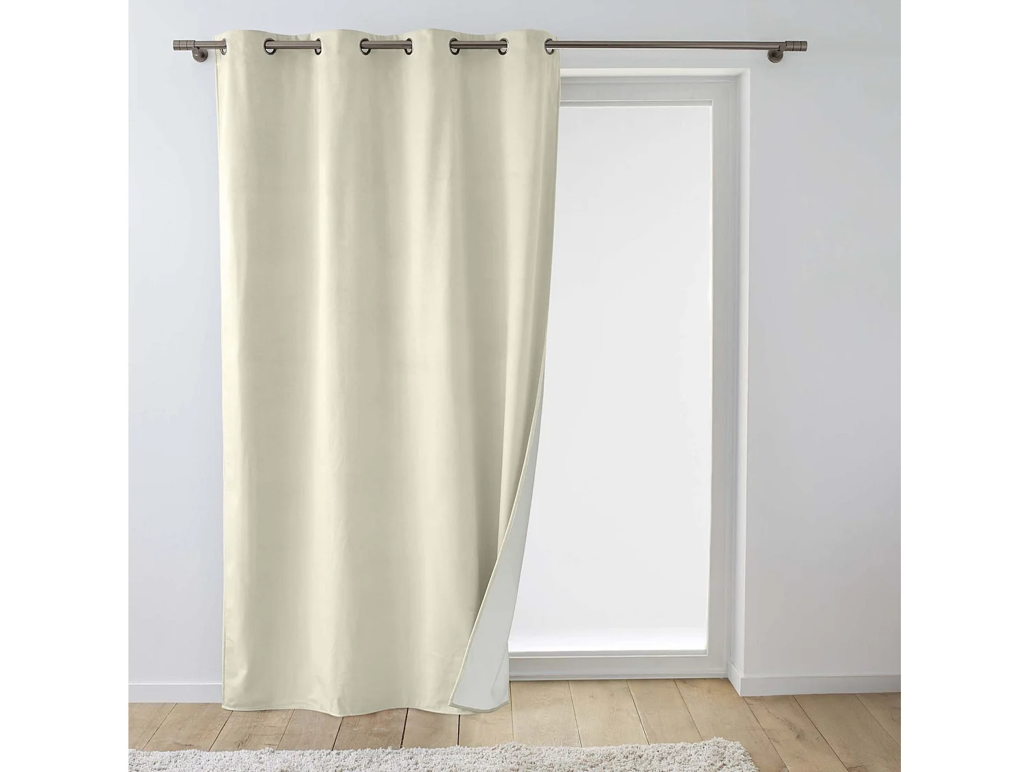 Rideau isolant thermique velours naturel 140x260 Polarchic