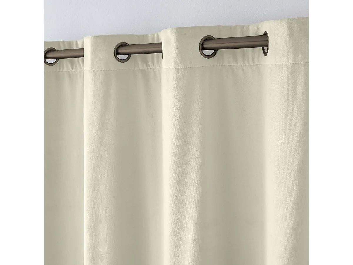 Rideau Isolant Velours "Polarchic" 140x260cm Naturel