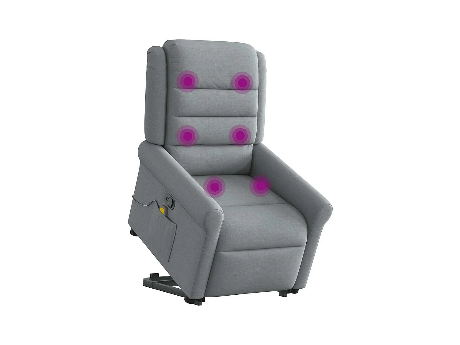 Fauteuil inclinable-Chaise de relax-Fauteuil de Massage Gris clair Tissu SHL2339