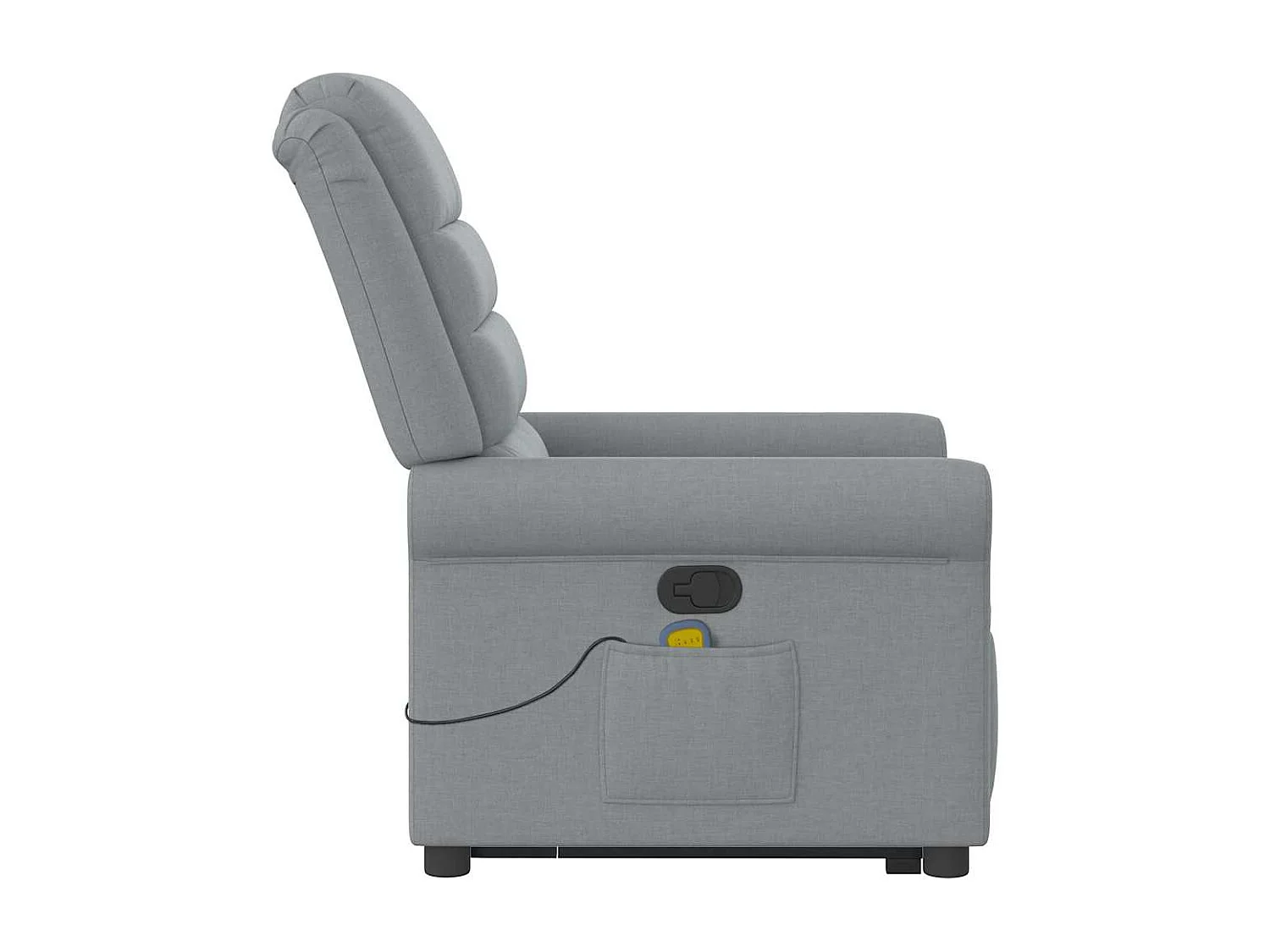 Fauteuil inclinable-Chaise de relax-Fauteuil de Massage Gris clair Tissu SHL2339