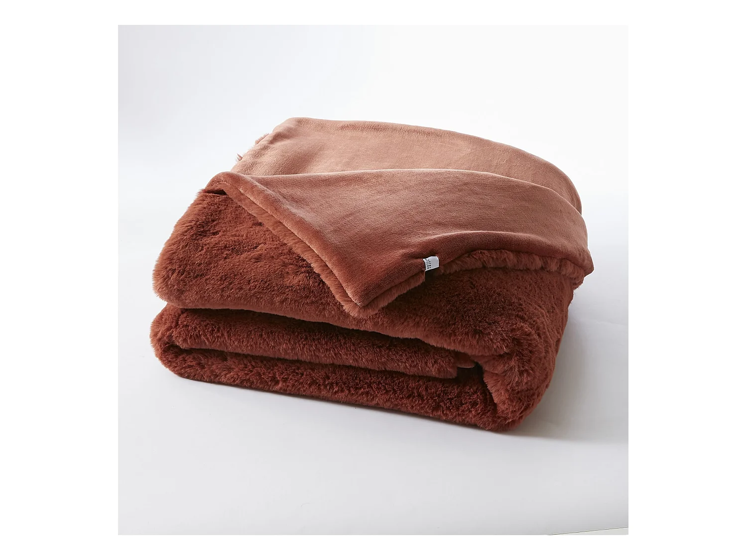 Plaid fourrure chaud terracotta 140x200 Odin