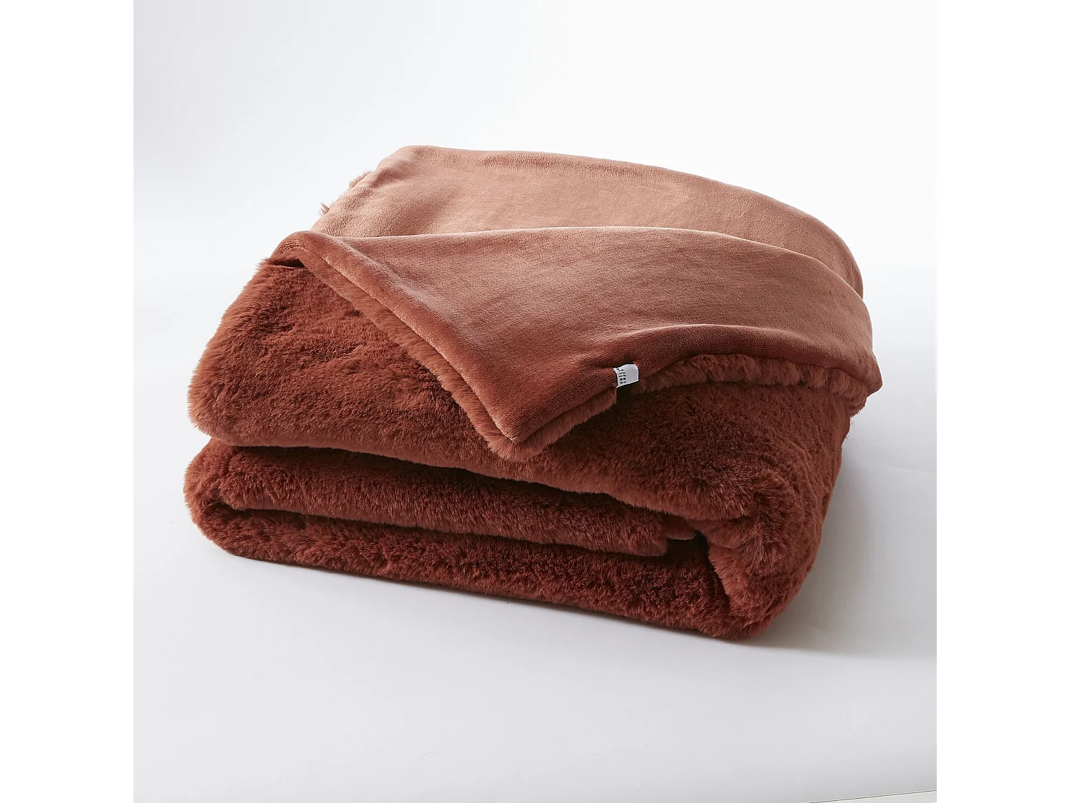 Plaid fourrure chaud terracotta 140x200 Odin