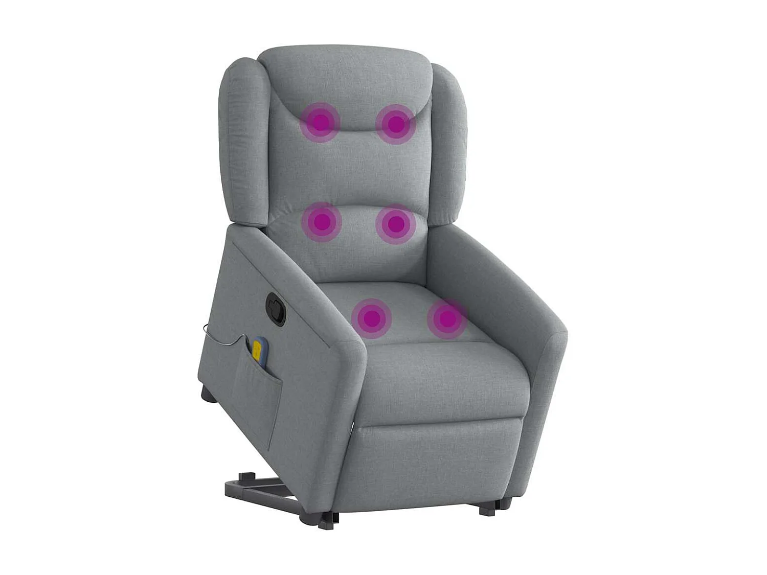 Fauteuil inclinable-Chaise de relax-Fauteuil de Massage Gris clair Tissu SHL5394