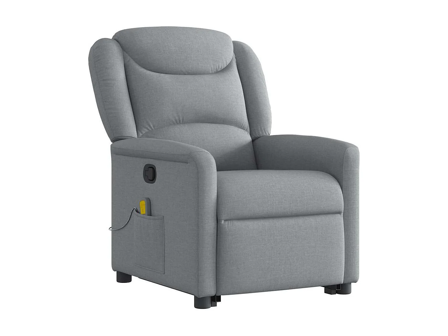 Fauteuil inclinable-Chaise de relax-Fauteuil de Massage Gris clair Tissu SHL5394