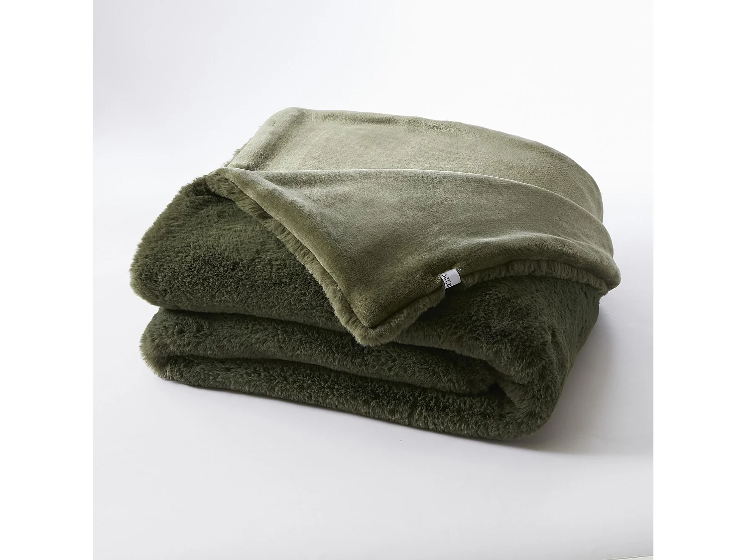 Plaid fourrure chaud kaki 140x200 Odin