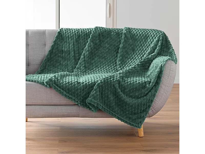 Plaid polaire cocooning 125x150 cèdre Mini Frosty