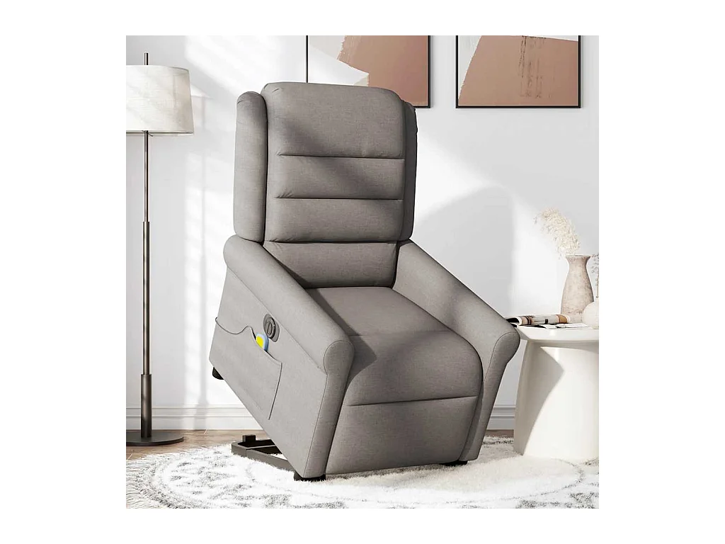 Sillón de salón | Silla | Sillón de masaje eléctrico reclinable elevable tela taupé SHL6192