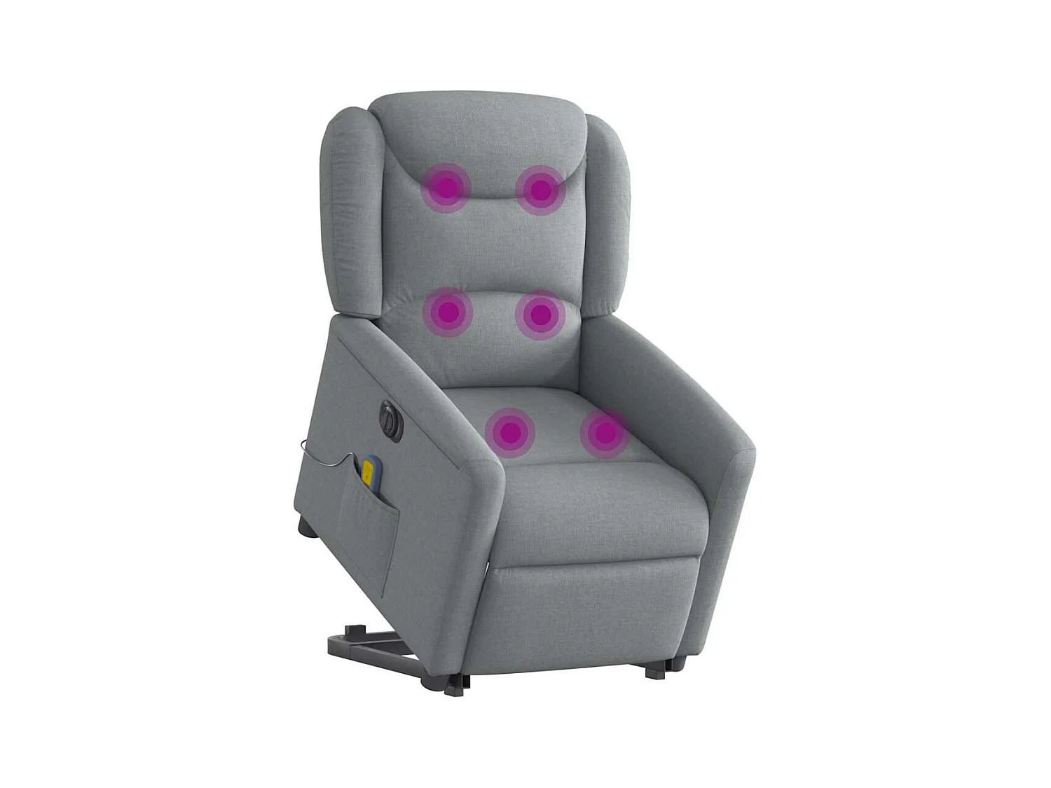 Fauteuil inclinable électrique-Chaise de relax-Fauteuil de Massage Gris clair Tissu SHL2582