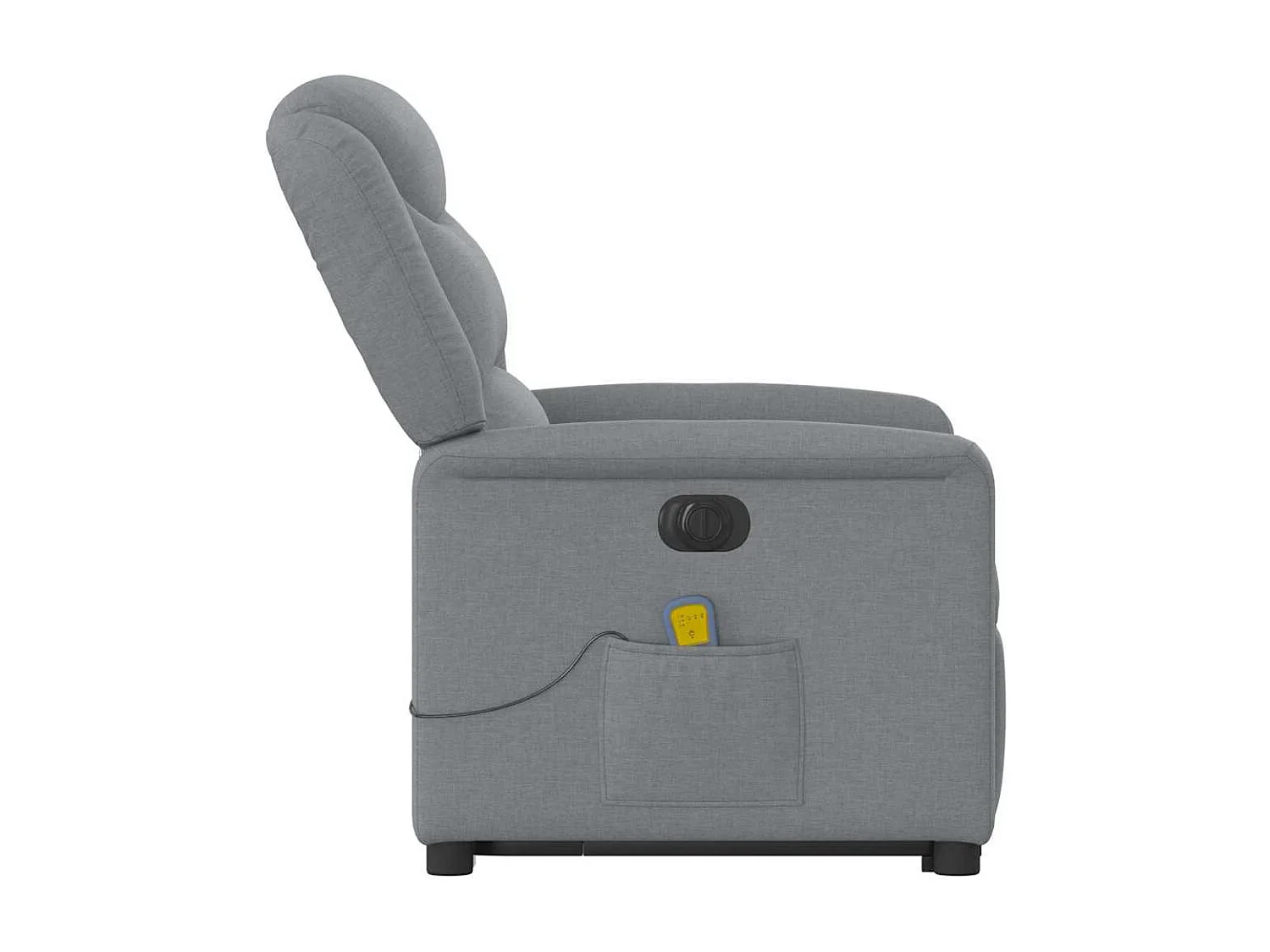 Fauteuil inclinable électrique-Chaise de relax-Fauteuil de Massage Gris clair Tissu SHL2582