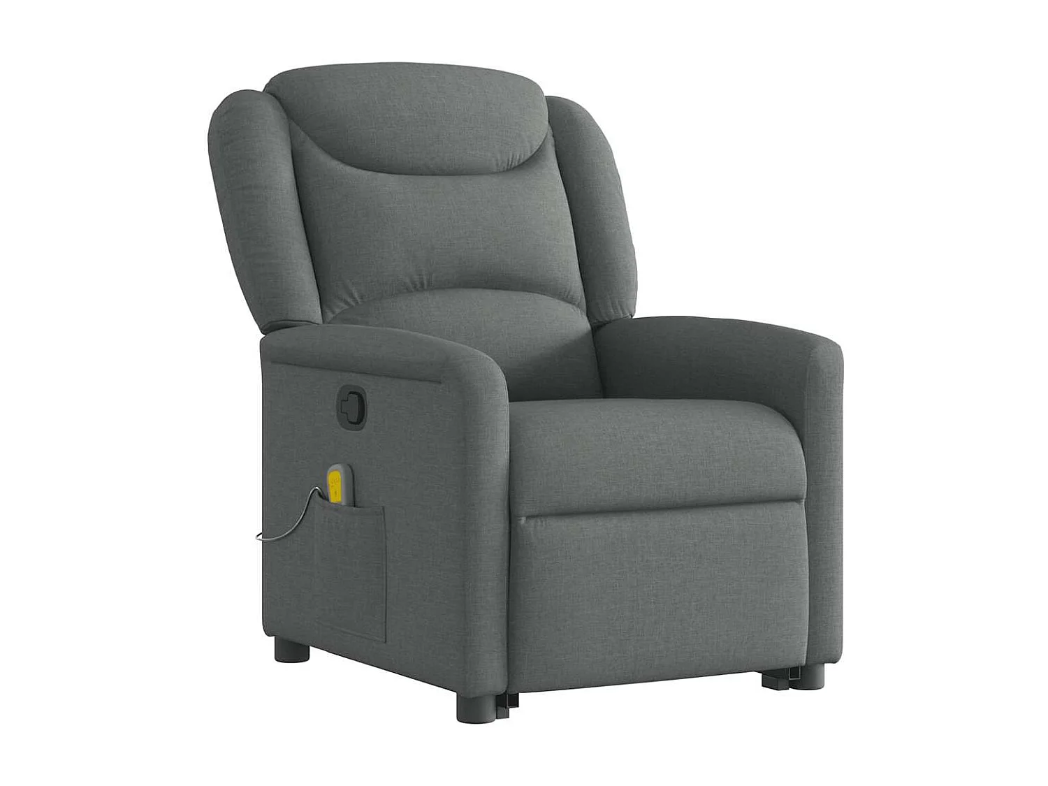 Fauteuil inclinable-Chaise de relax-Fauteuil de Massage Gris foncé Tissu SHL3606
