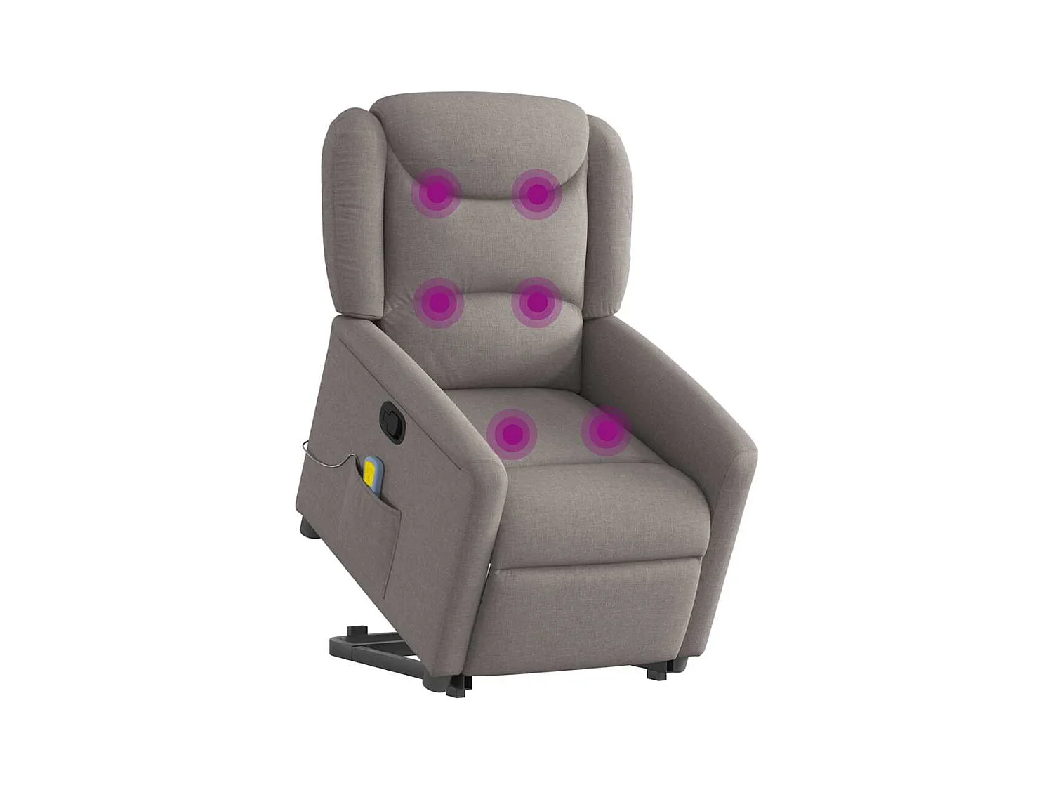 Sillón de relax | Sillón reclinable de masaje elevable tela gris taupé SHL3095