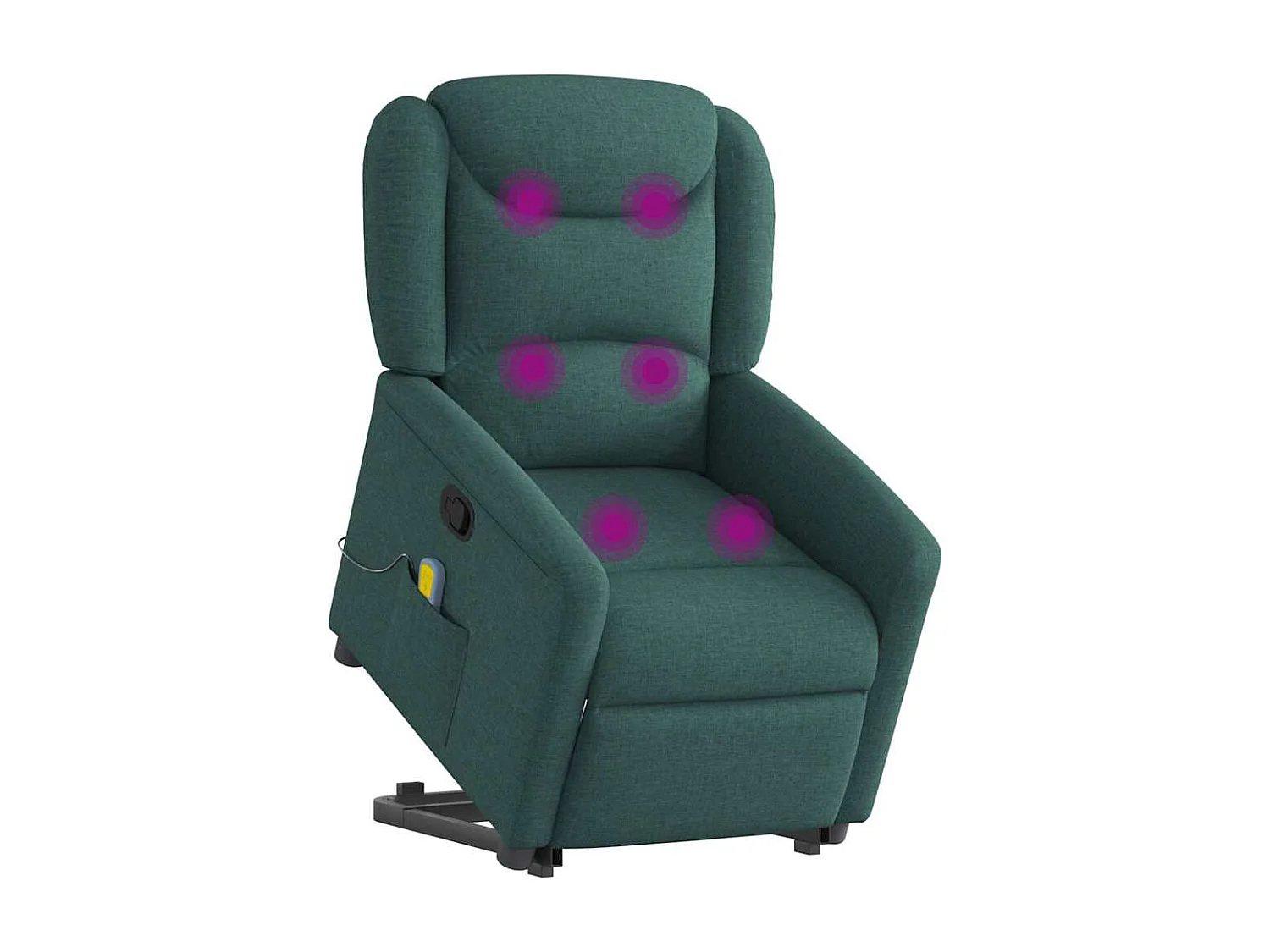 Fauteuil inclinable-Chaise de relax-Fauteuil de Massage Vert foncé Tissu SHL1065