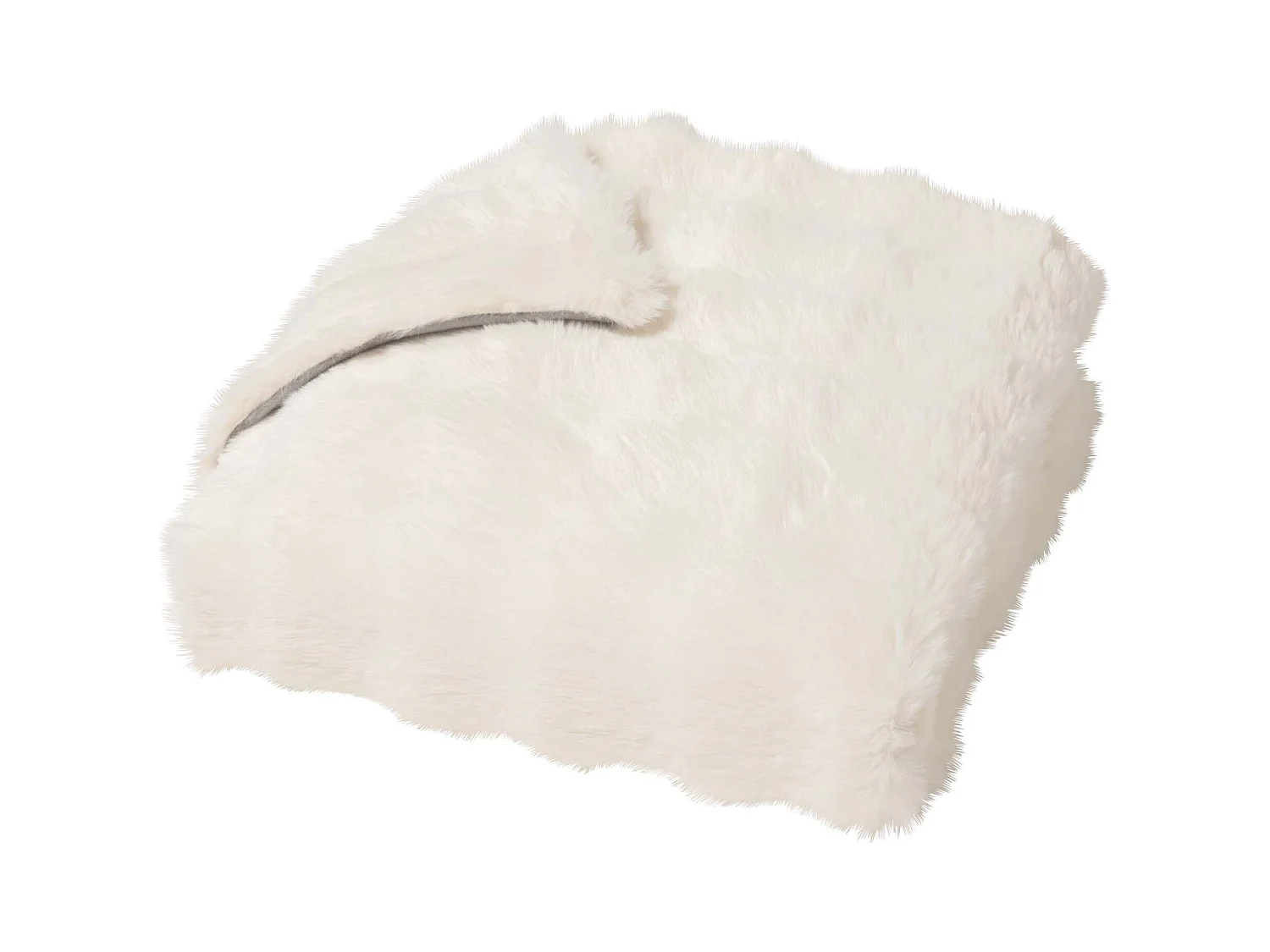 Plaid fourrure chaud naturel 125x150 Mounty