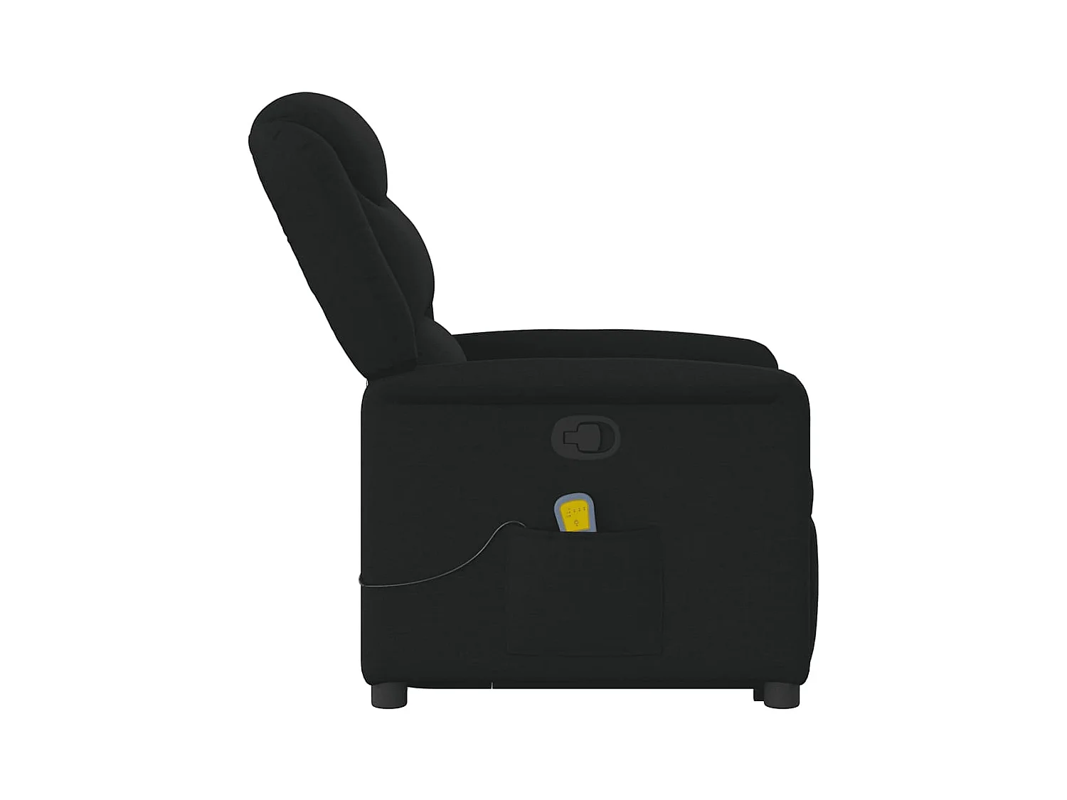 Sillón de relax | Sillón reclinable de masaje elevable tela negro SHL4898