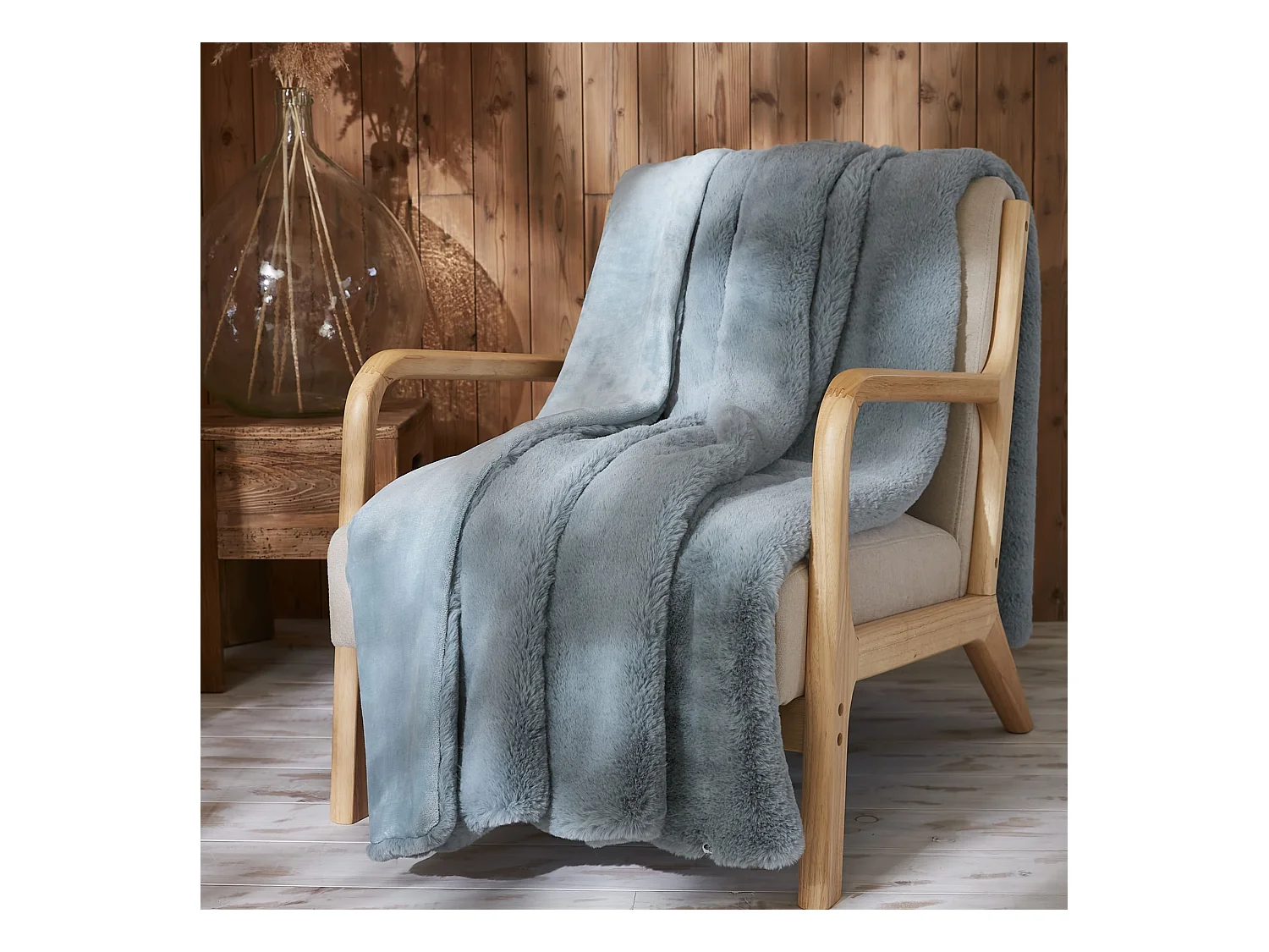 Plaid fourrure chaud bleu 140x200 Odin