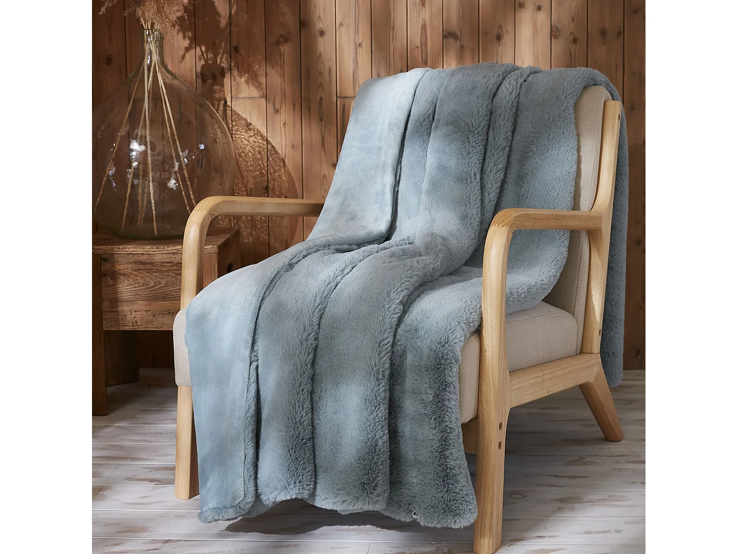 Plaid fourrure chaud bleu 140x200 Odin