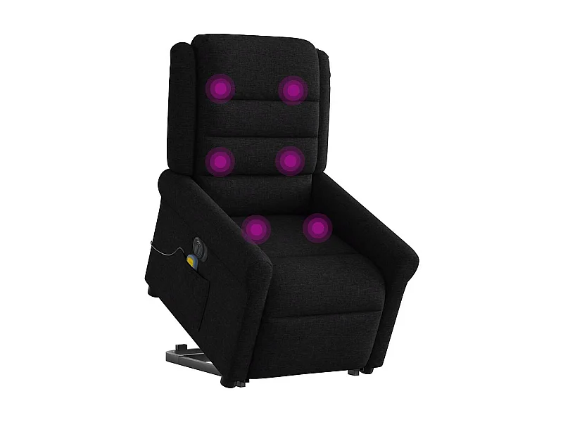 Sillón de salón | Silla | Sillón de masaje eléctrico reclinable elevable tela negro SHL6980