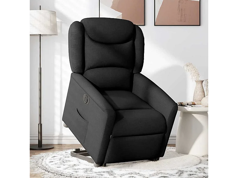 Fauteuil inclinable électrique-Chaise de relax-Fauteuil TV noir tissu SHL2938