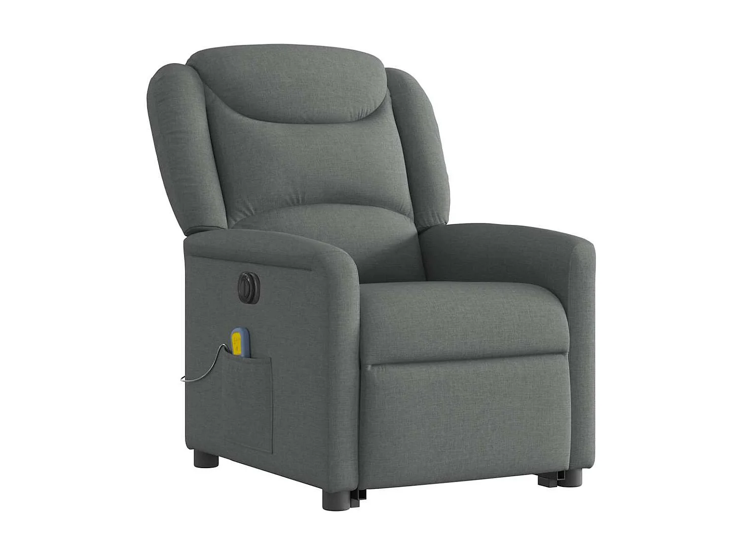 Fauteuil inclinable électrique-Chaise de relax-Fauteuil de Massage Gris foncé Tissu SHL2213