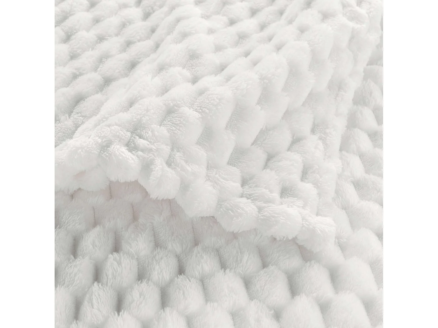 Plaid polaire cocooning 125x150 naturel Mini Frosty