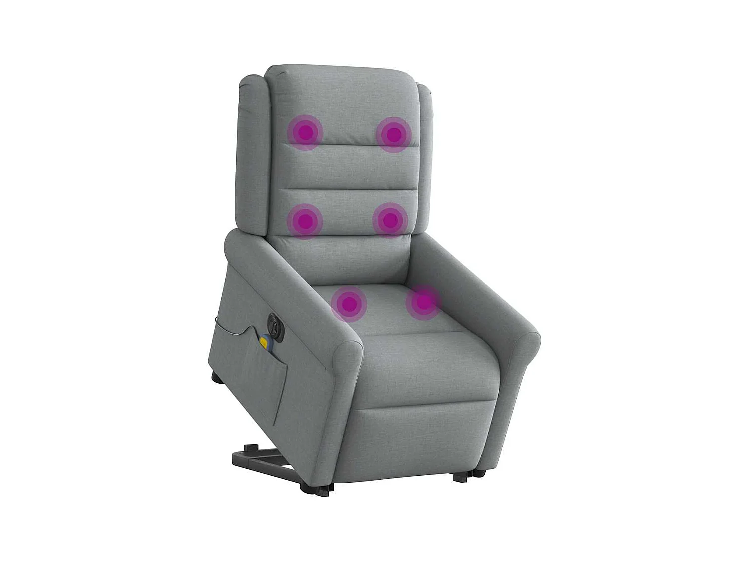 Fauteuil inclinable électrique-Chaise de relax-Fauteuil de Massage Gris clair Tissu SHL2077