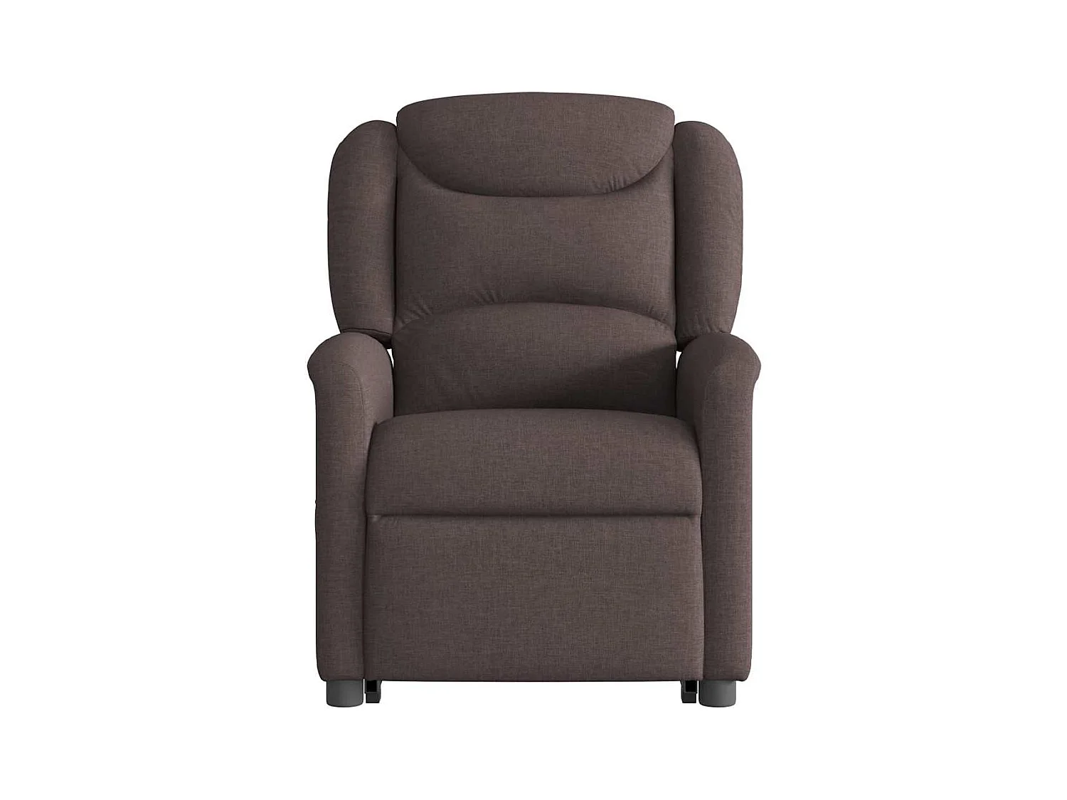 Silla de masaje reclinable de pie de tela marrón oscuro SHL6747