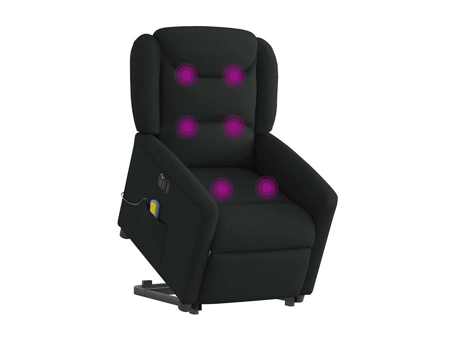 Fauteuil inclinable électrique-Chaise de relax-Fauteuil de Massage Noir Tissu SHL2832