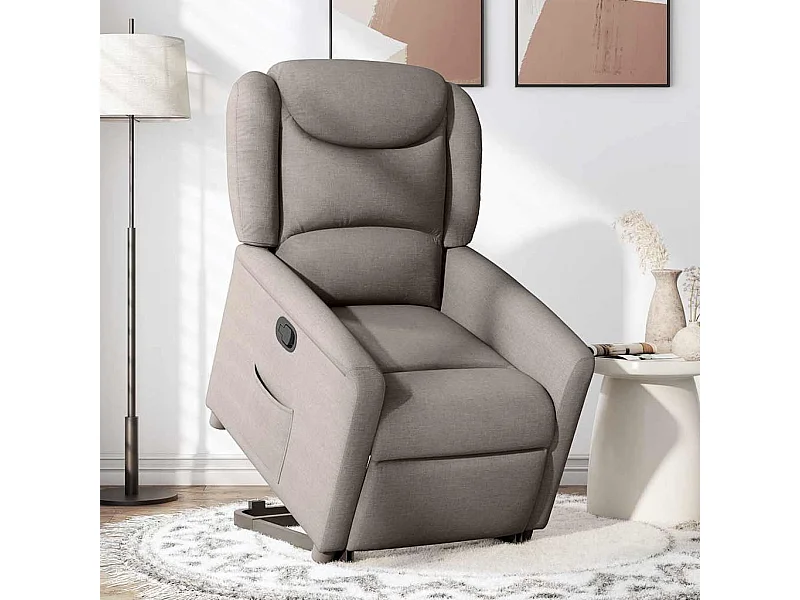 Fauteuil inclinable-Chaise de relax-Fauteuil TV taupe tissu SHL2454