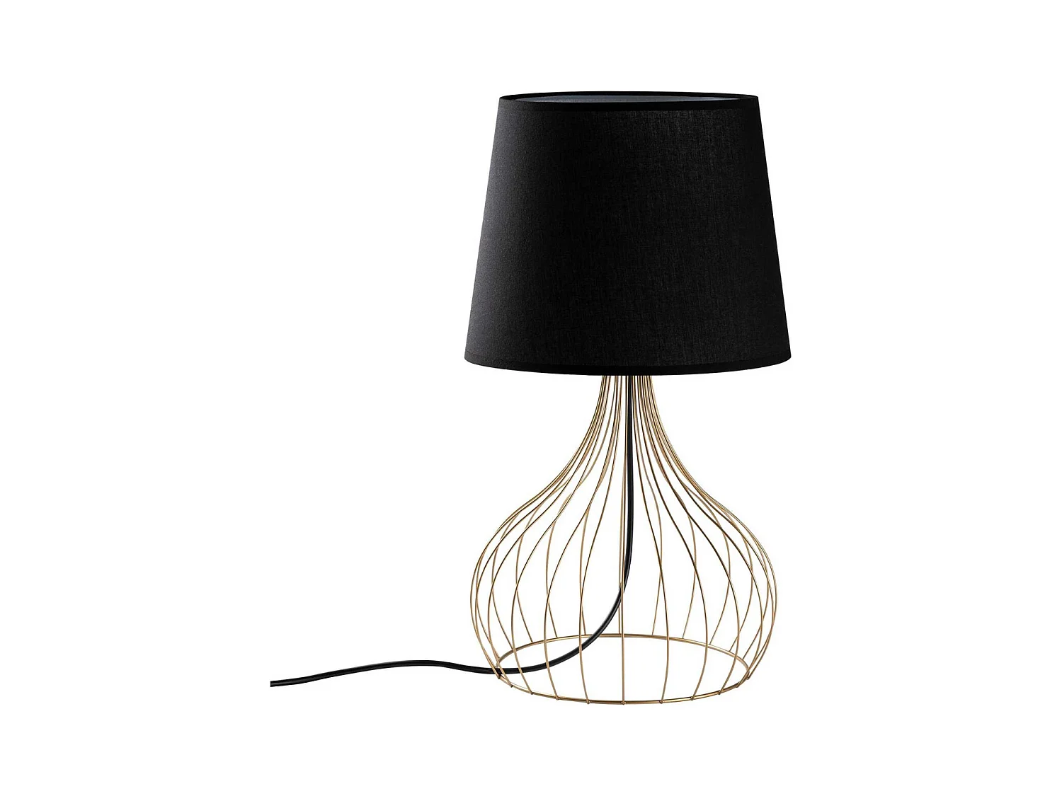 Lampe à poser en métal et tissu Telis