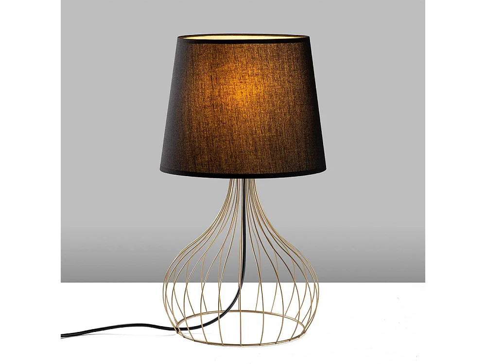 Lampe à poser en métal et tissu Telis