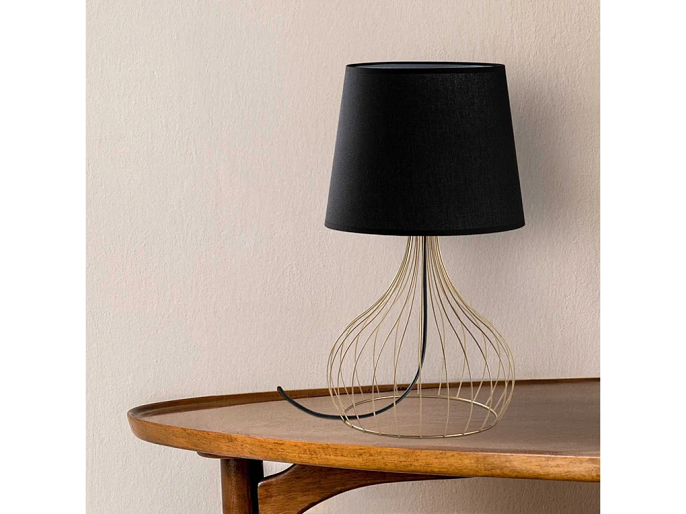 Lampe à poser en métal et tissu Telis