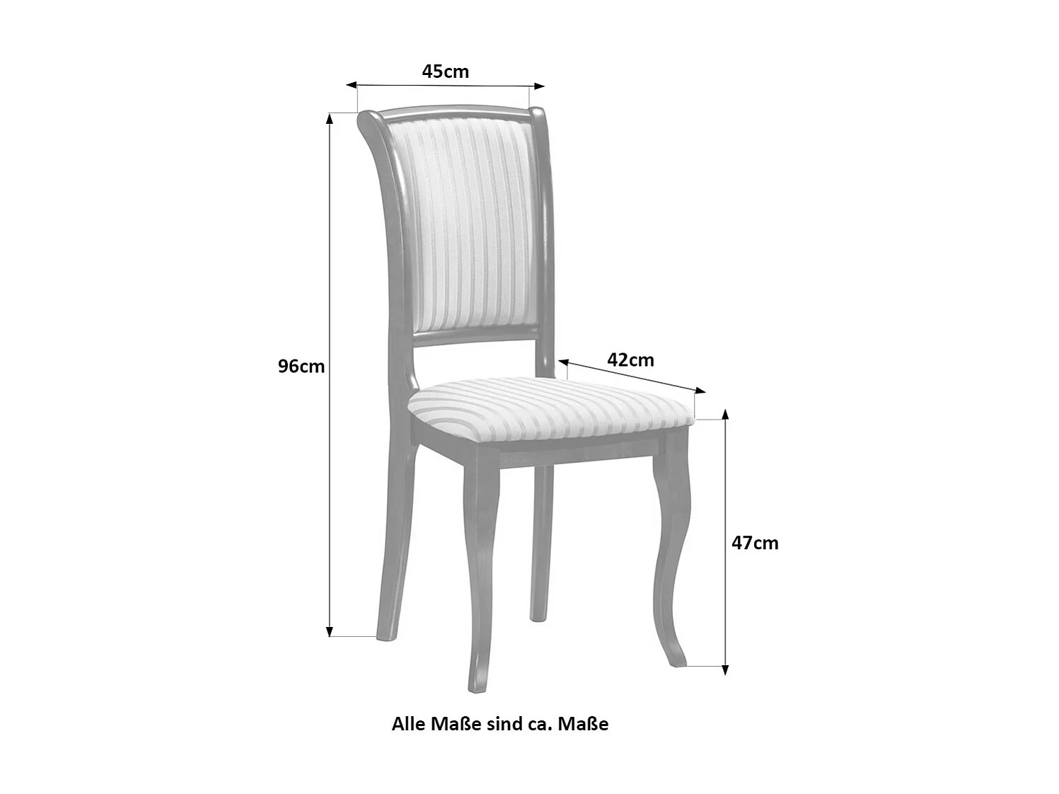 ESSZIMMERSTÜHLE Olivia 6-teilig Weiß / Grau