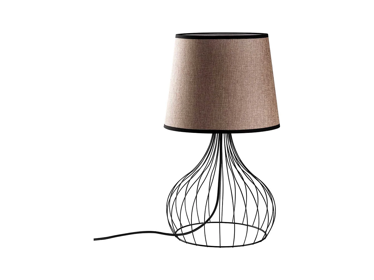 Lampe à poser en métal et tissu Telis