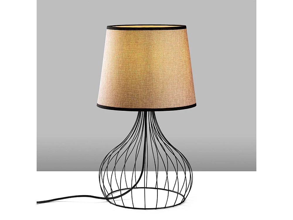 Lampe à poser en métal et tissu Telis