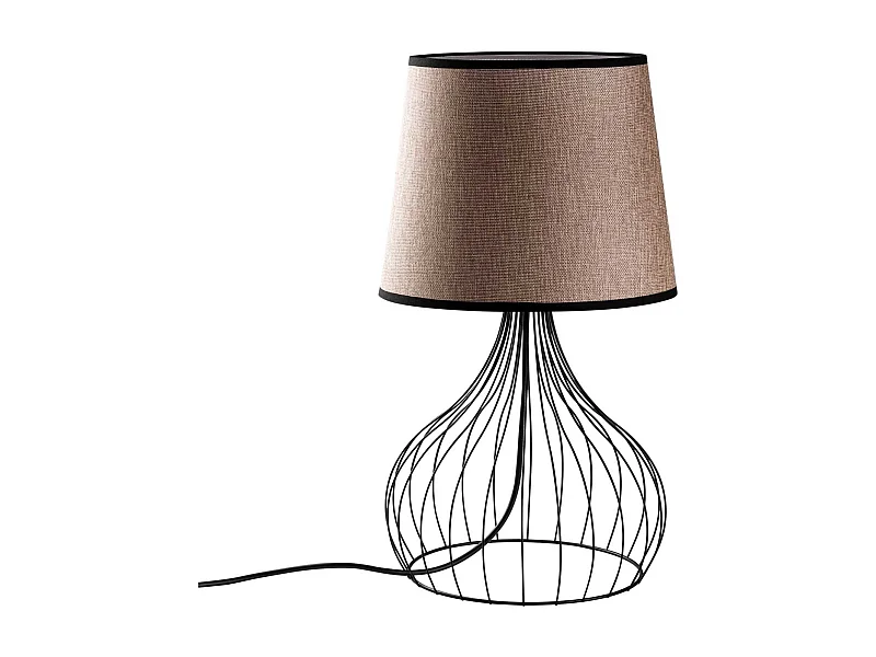 Lampe à poser en métal et tissu Telis