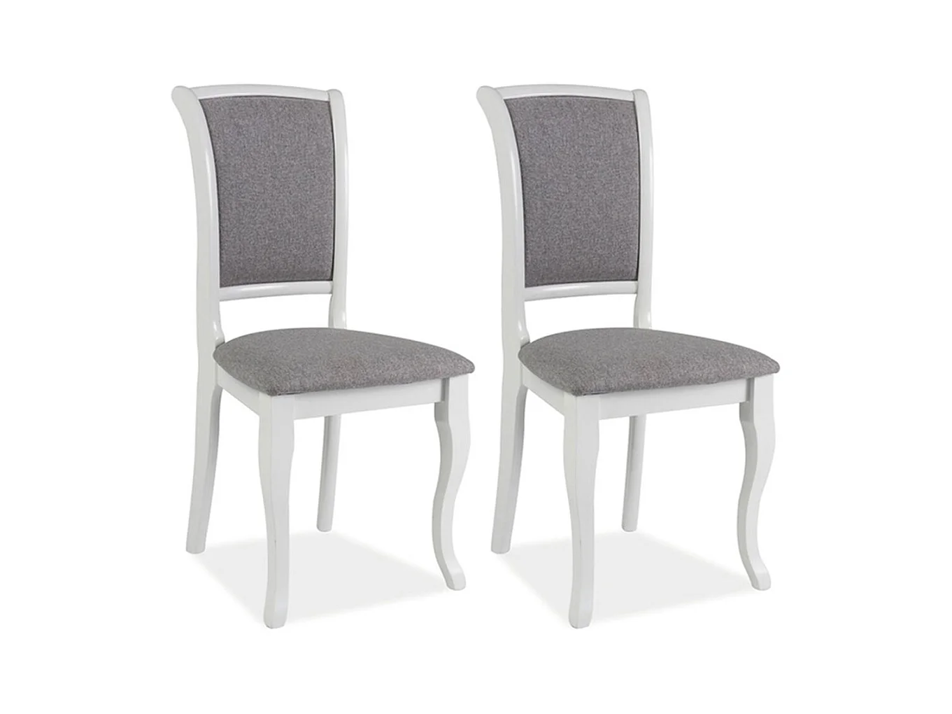 ESSZIMMERSTÜHLE Olivia 2-teilig Weiß / Grau