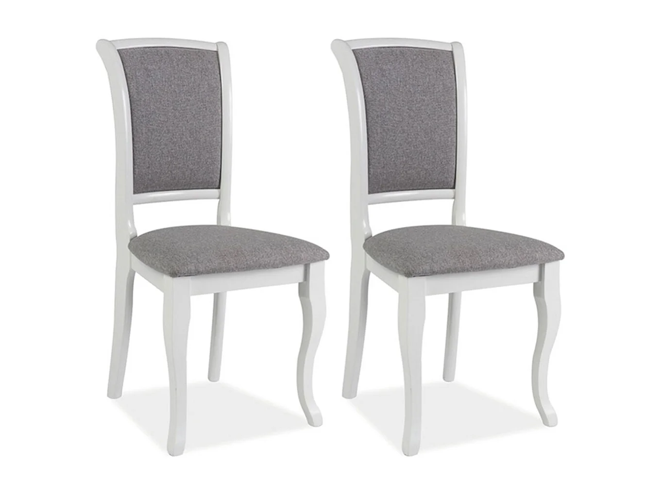 ESSZIMMERSTÜHLE Olivia 2-teilig Weiß / Grau