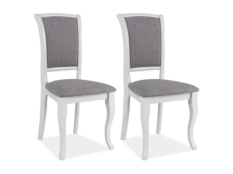 ESSZIMMERSTÜHLE Olivia 2-teilig Weiß / Grau