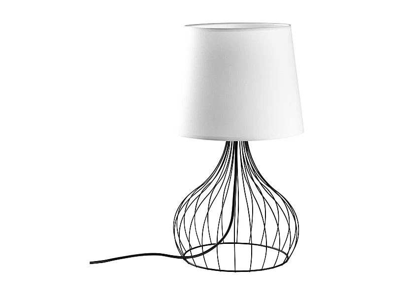 Lampe à poser en métal et tissu Telis