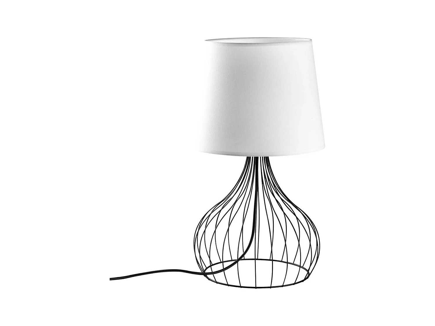 Lampe à poser en métal et tissu Telis