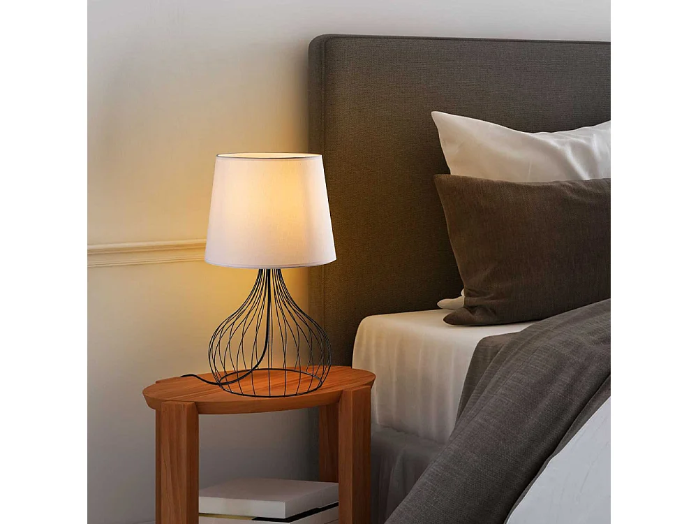 Lampe à poser en métal et tissu Telis