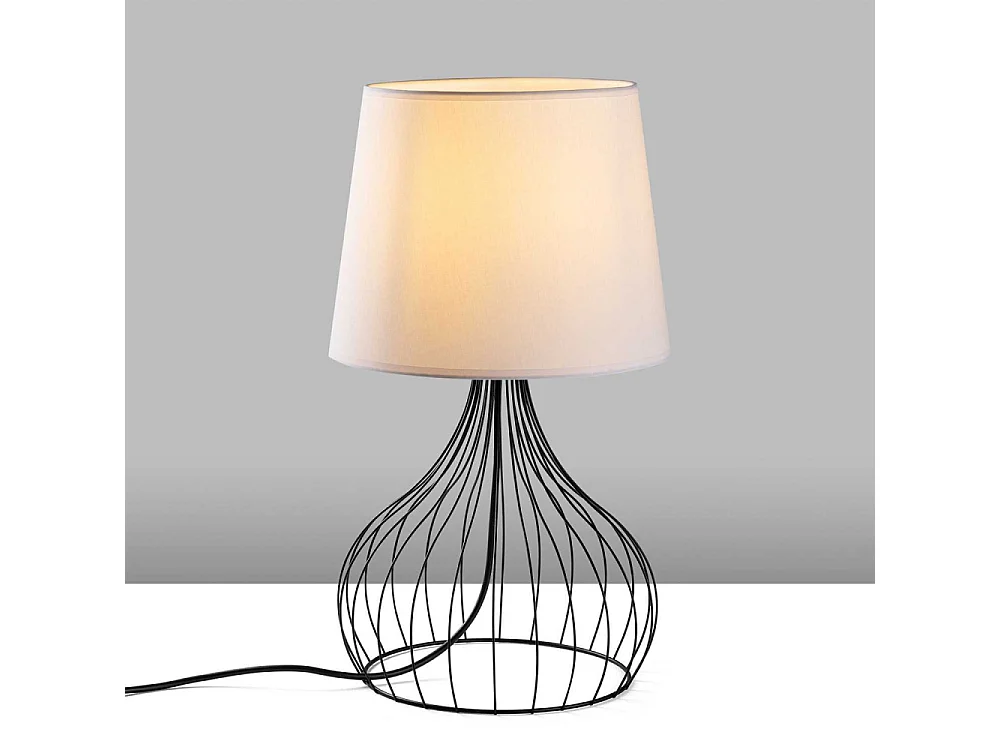 Lampe à poser en métal et tissu Telis