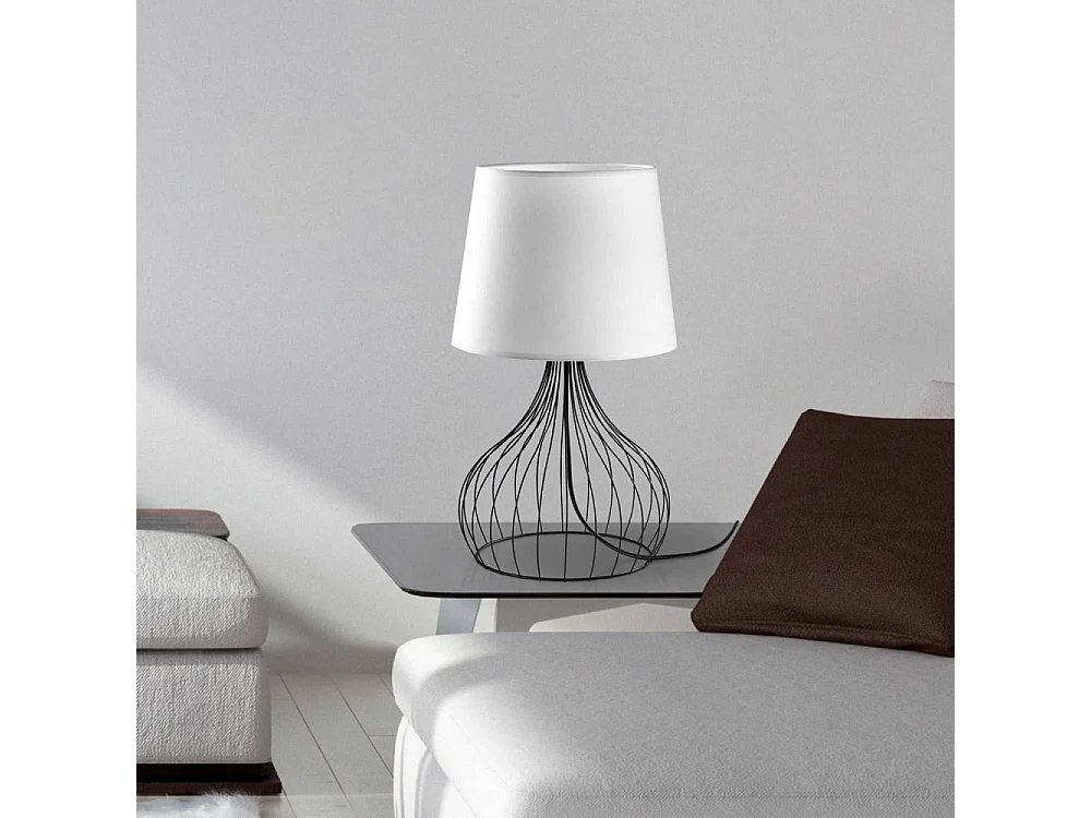 Lampe à poser en métal et tissu Telis