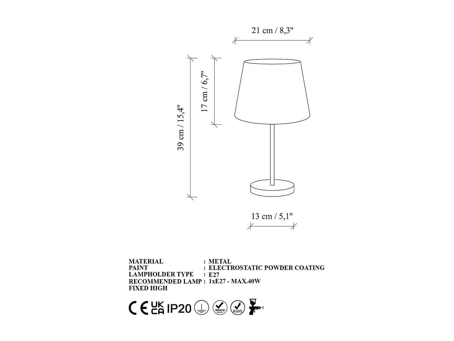 Ensemble de 2 lampes à poser Abajur