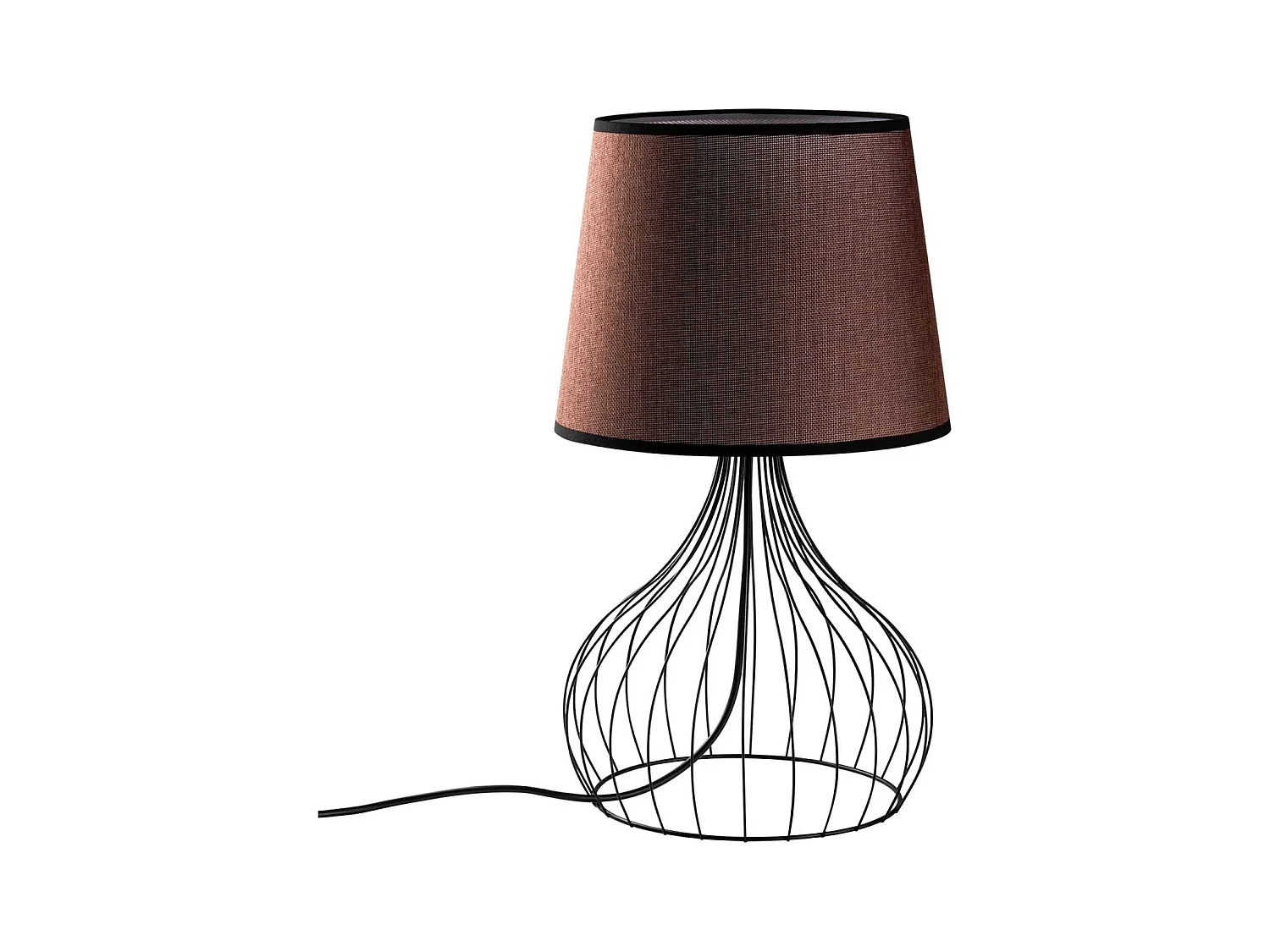 Lampe à poser en métal et tissu Telis